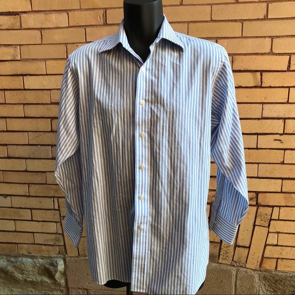 Michael Kors Blue and White stripped shirt